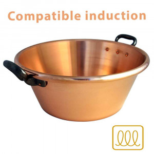 Bassine à confiture en cuivre Baumstal 26 cm - Induction